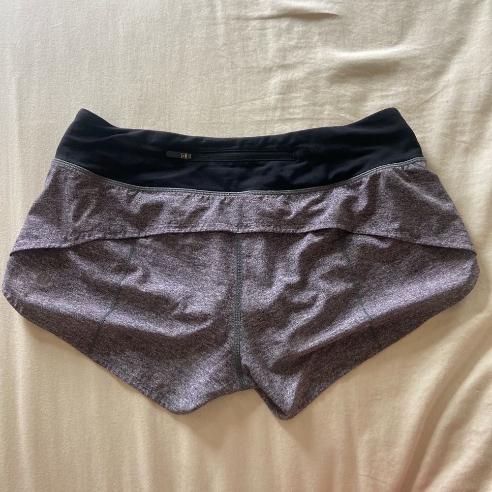Lulu lemon grey run times shorts